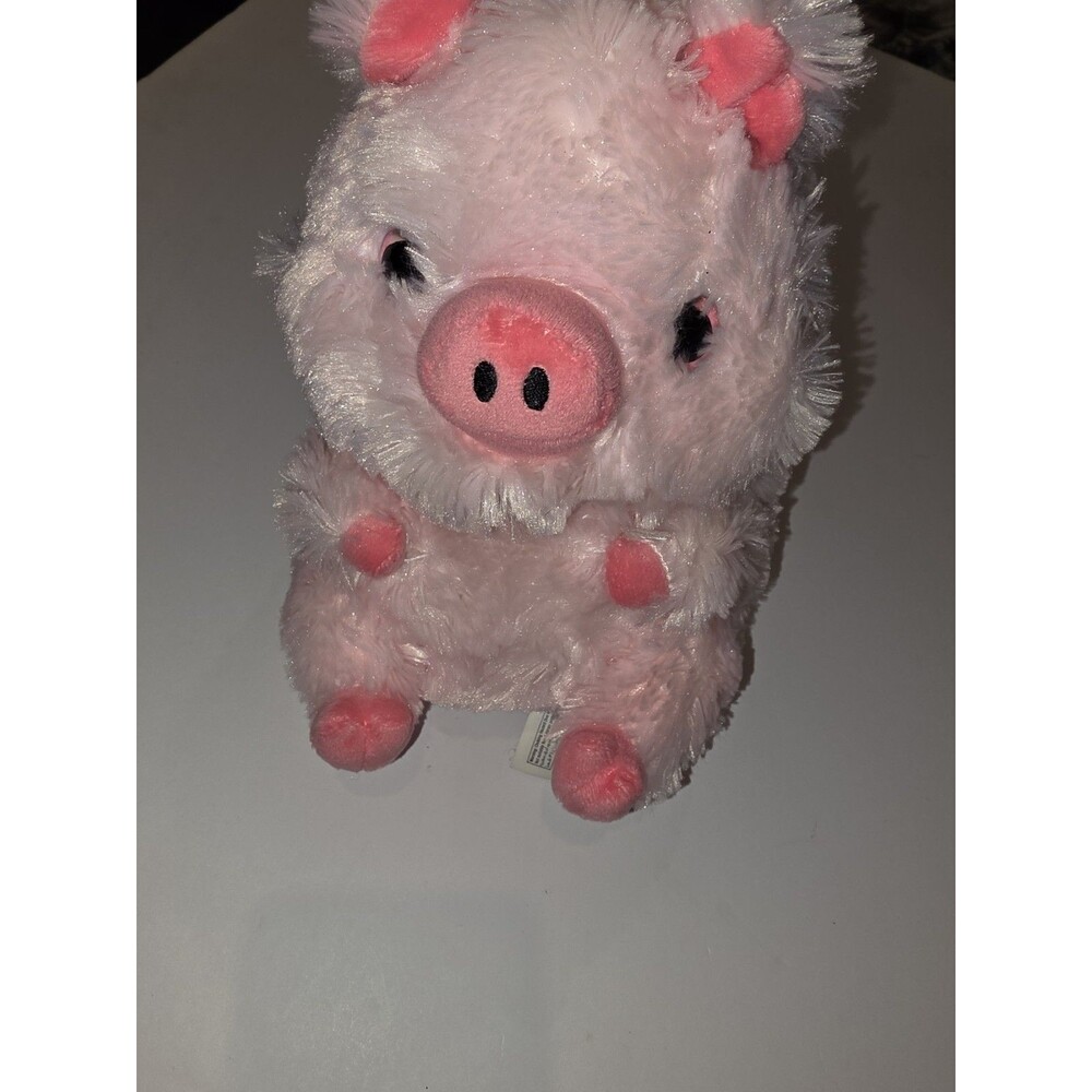 Nanco Belly Buddies Pink Pig Glitter Eyes Soft Plush Stuffed Animal Toy 10"